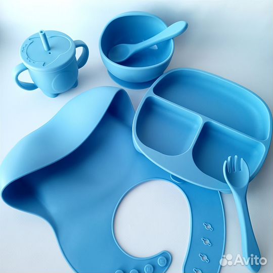 Силиконовая детская посуда, посуда для кормления