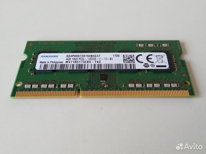 Samsung M471B5173EB0-YK0 4Gb DDR3L SoDimm 1600MHz