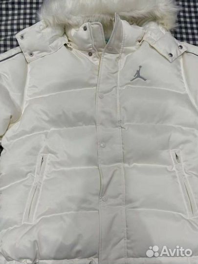 Пуховик Supreme X Air Jordan правильный мех
