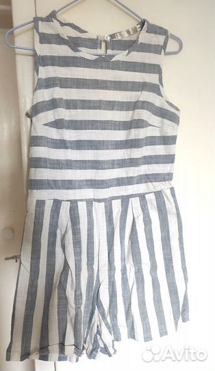 Льняной комбинезон женский летний 42 44