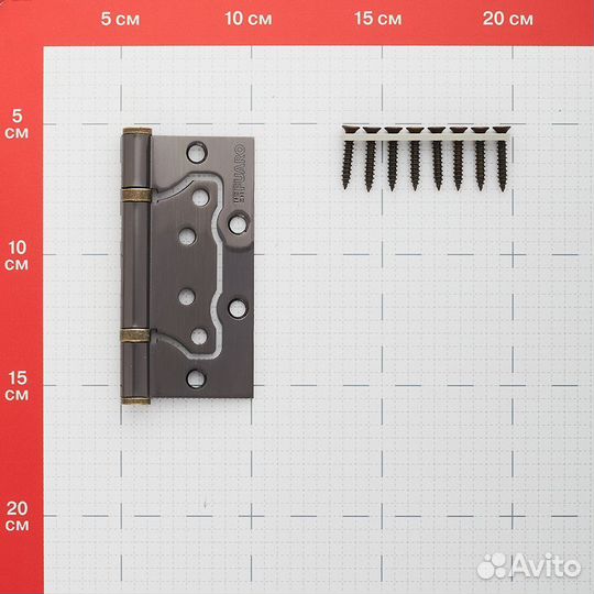 Петля бабочка универсальная неразъемная 100х75 мм