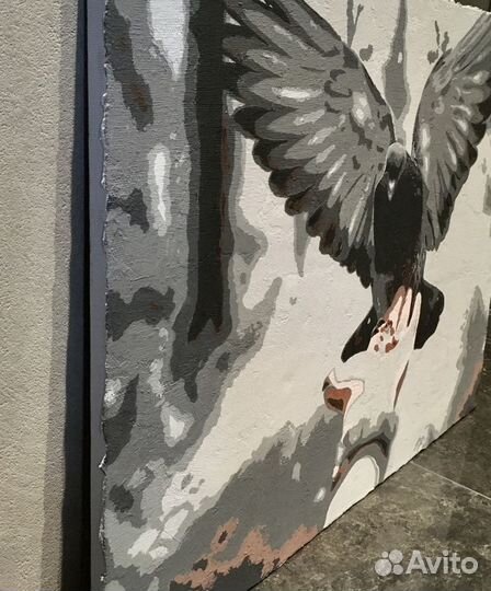 Современная картина акрилом на холсте Птица