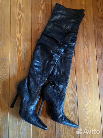 Сапоги кожа питон gianmarco lorenzi