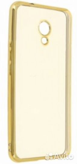 Силиконовый чехол для Meizu M5s золотой матовый
