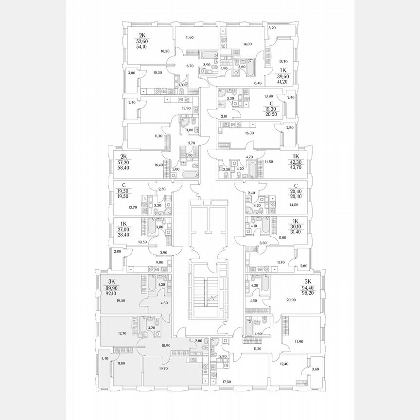 3-к. квартира, 43 м², 12/13 эт.