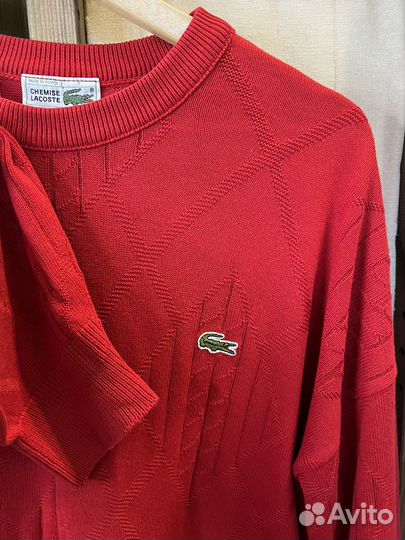 Джемпер красный lacoste