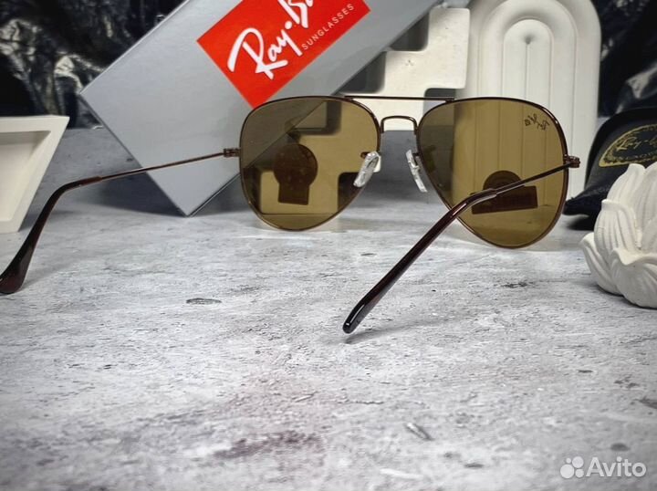 Очки Ray Ban Aviator коричневые