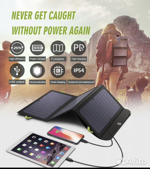 Солнечная панель Allpoweers 5V 21W+10000Mah