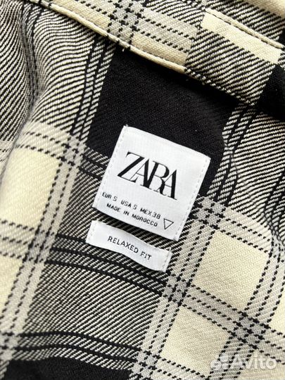 Рубашка в клетку женская zara