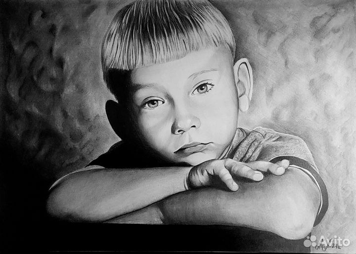 Портрет по фото карандашом