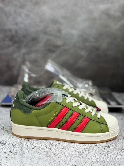 Adidas superstar shelltoe green