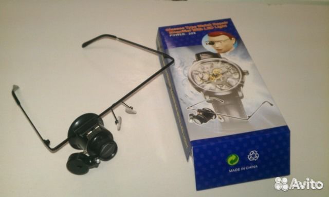 Микроскоп, лупа на очках, часовая, ювелирная с под