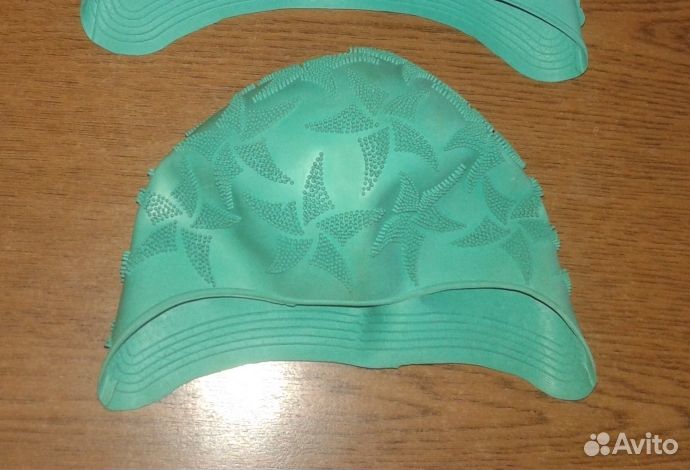 Шапочка для плавания резиновая детская объем 48см