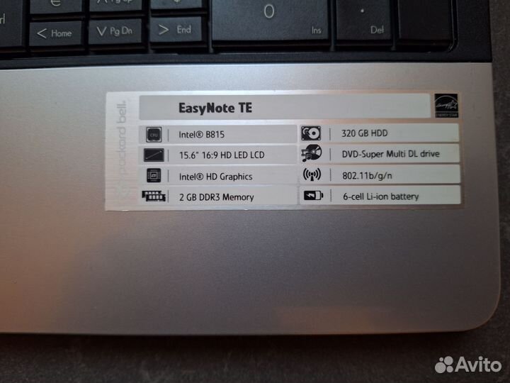 Ноутбук packard bell easynote te