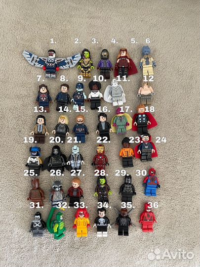 Lego marvel минифигурки