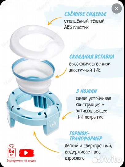 Горшок детский складной 3 в 1 Twinset / Honeybear