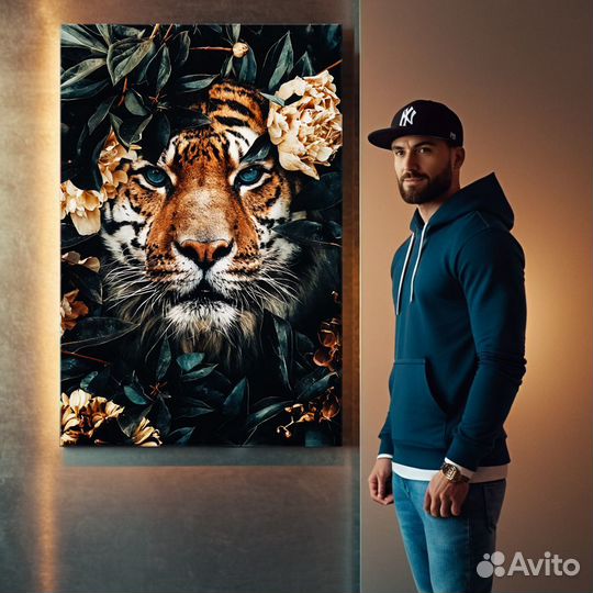 Картины на холсте Лев / Тигр / Дикие кошки
