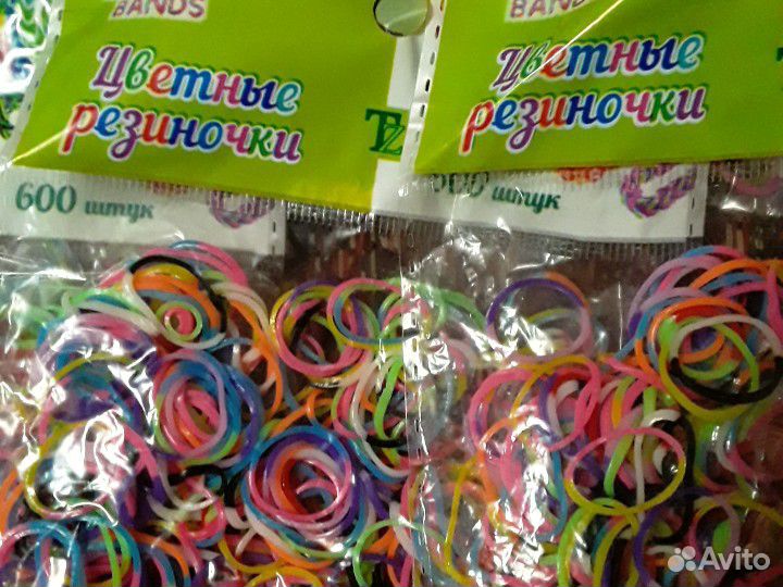 Резиночки цветные, для плетения и однотонные