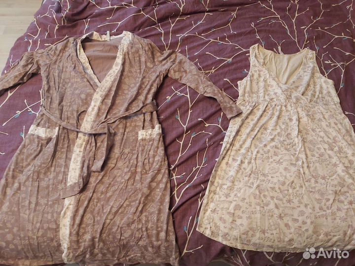 Комплект халат и сорочка в роддом