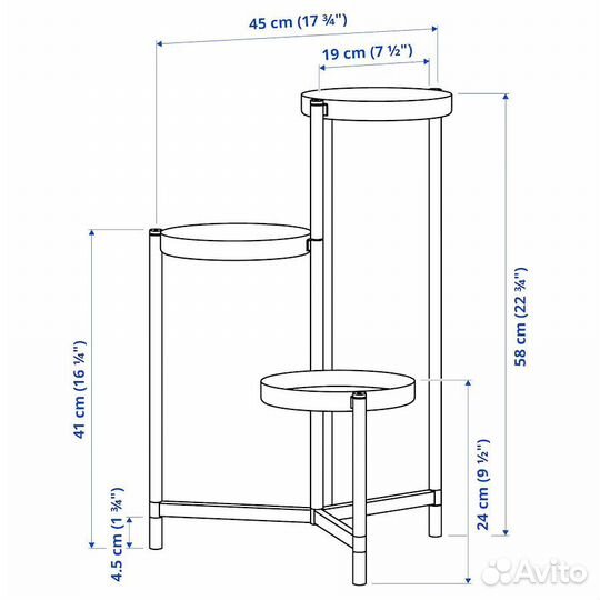 Подставка под цветы икеа оливблад (IKEA olivblad)