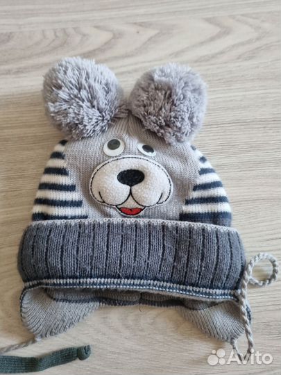 Шапка зимняя для мальчика 50-52