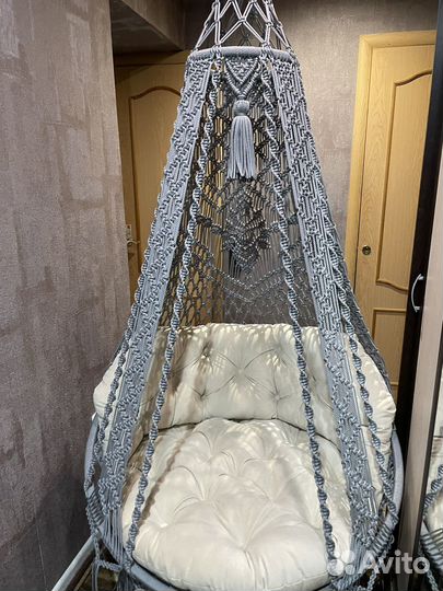 Подвесное кресло гамак макраме