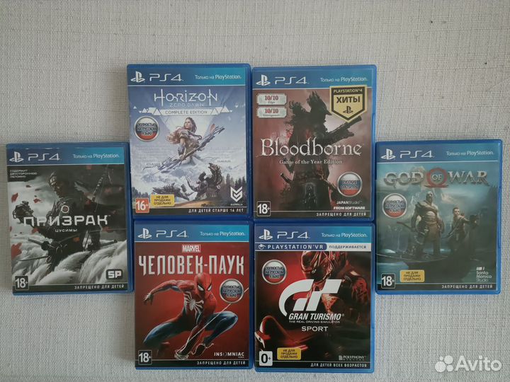 Sony Playstation 4 slim + 6 игр