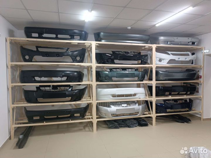 Бампер передний калина 1 белый