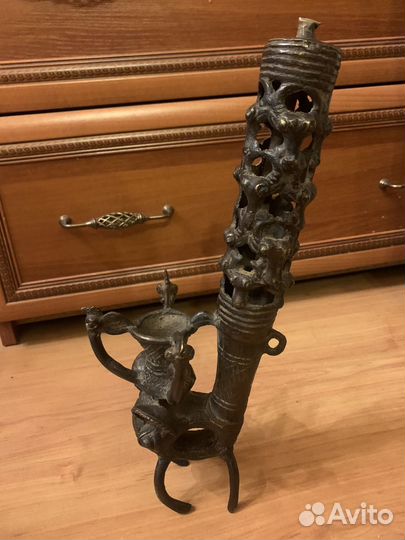 Африканский подсвечник из бронзы