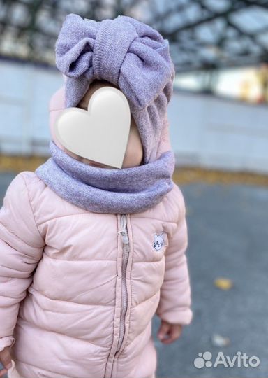 Комплект шапка и снуд для девочки