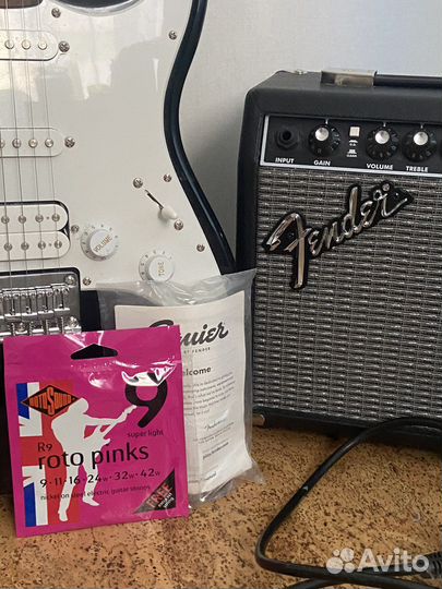 Электрогитара с комбиком бу