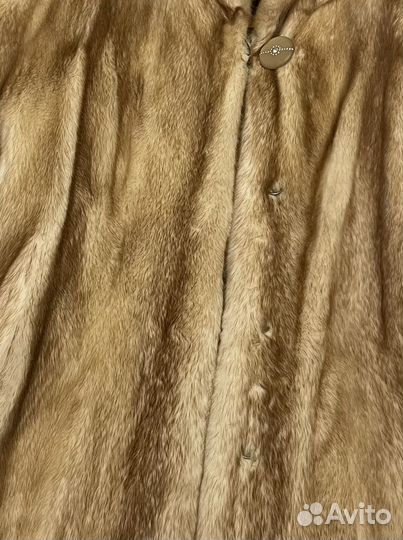 Шуба норковая с капюшоном 44 46 бу