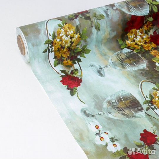 Клеёнка столовая на нетканой основе Доляна «Сад»