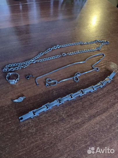 Серебрянные браслеты цепи,сталь