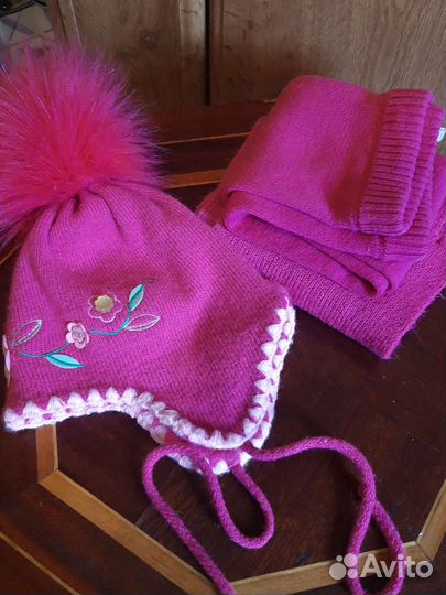 Шапка, шарф, р.48/50, Польша, штаны Р.104