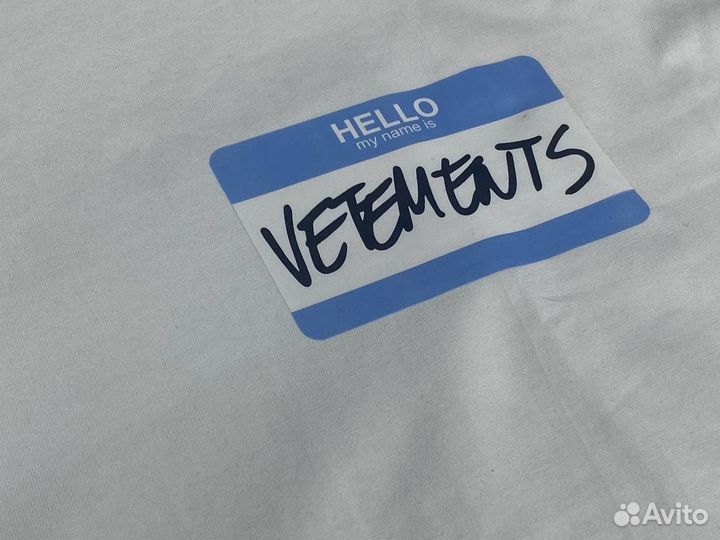 Футболка vetements белая