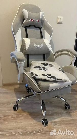 Компьютерное игровое кресло геймерское с массажем