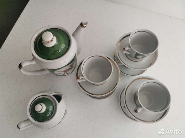 Кофейный сервиз Птицы Городница 1970 СССР