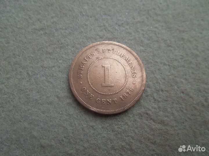 1 цент 1876,1897,1900,1908,1919 г Стрейтс Сеттлеме