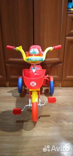Трехколесный велосипед с музыкой,сирена.велоKinder