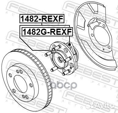 Ступица передняя 1482G-rexf Febest