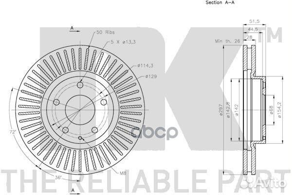 203278NK диск тормозной передний Mazda 6/CX-5