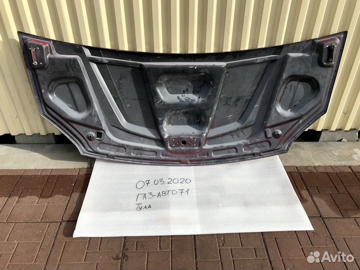 Капот на Газель Next тюнинг цвет Чили вишневый