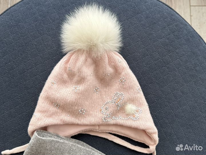 Шапка зимняя на девочку mothercare и шарф benetton