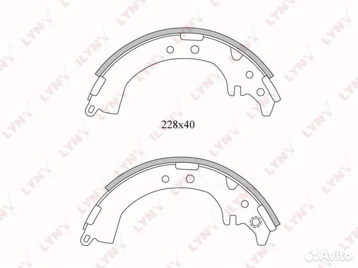 Lynxauto BS-7507 Колодки тормозные барабанные зад