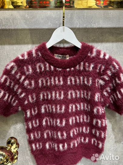 Свитер miu miu с коротким рукавом
