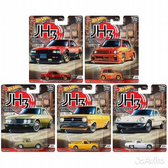 Hot Wheels Premium JH3 Japan Historics 5 Машинок