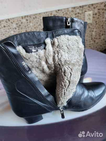 Полусапоги женские зимние натуральная кожа