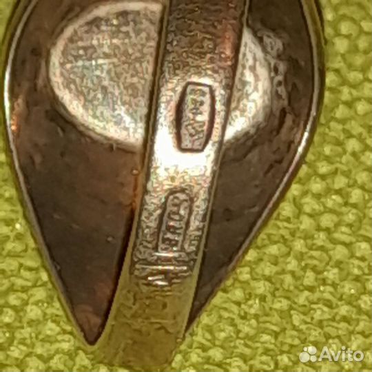 Кольцо серебряное винтажное чернь. 1988