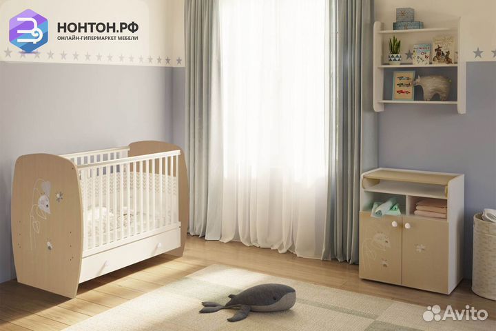 Комод French 1270 amis белый / дуб пастельный